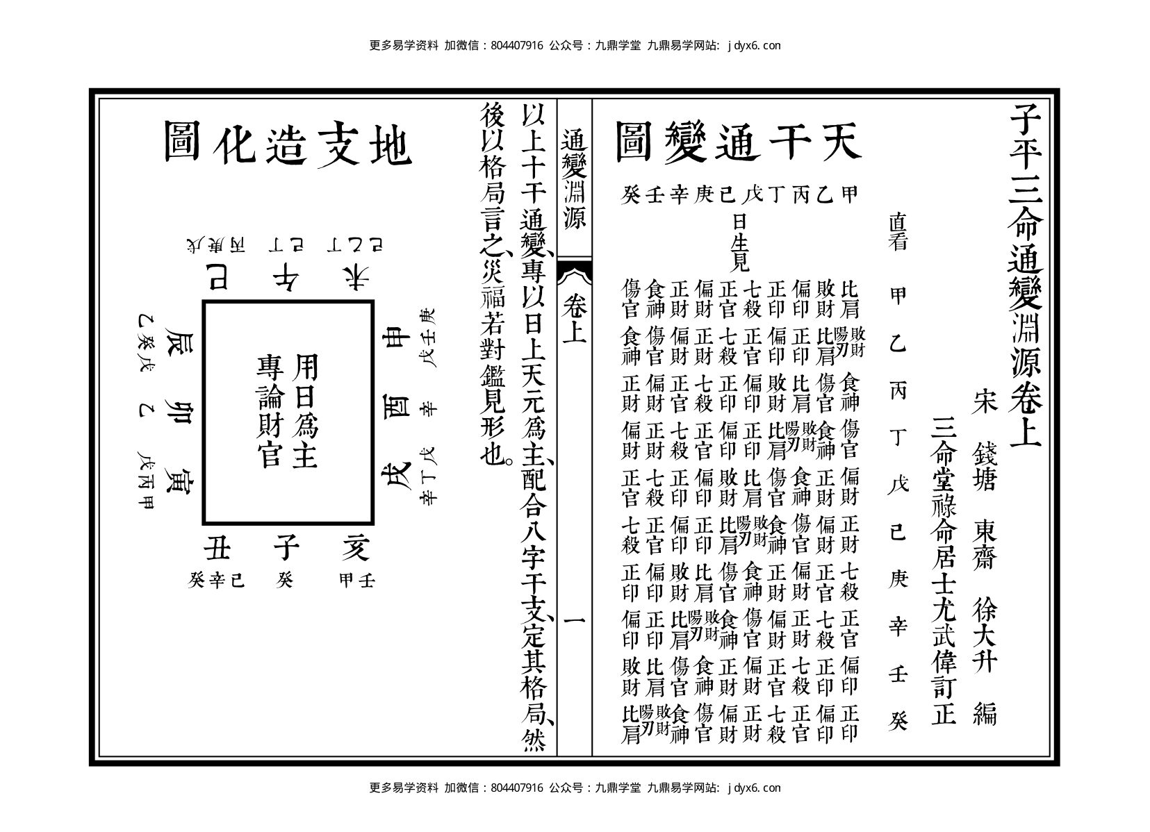 徐大升[宋] - 子平三命通变渊源（三命堂尤武伟校）. 内页图2