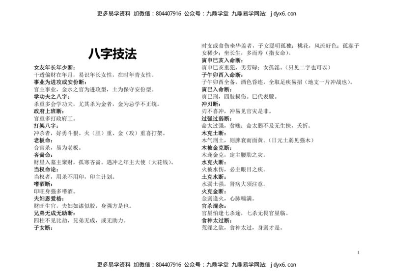 朱鹊桥八字技法-国学易学资源分享