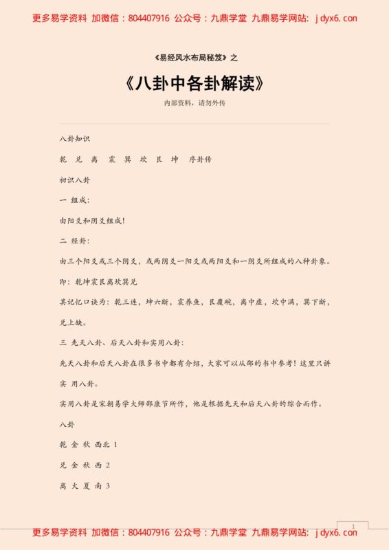 八卦派风水-国学易学资源分享