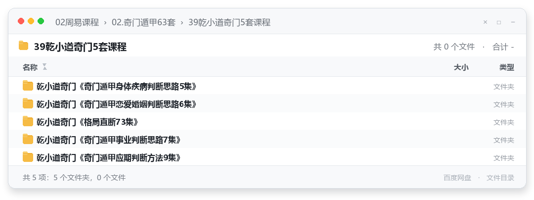 39乾小道奇门5套课程