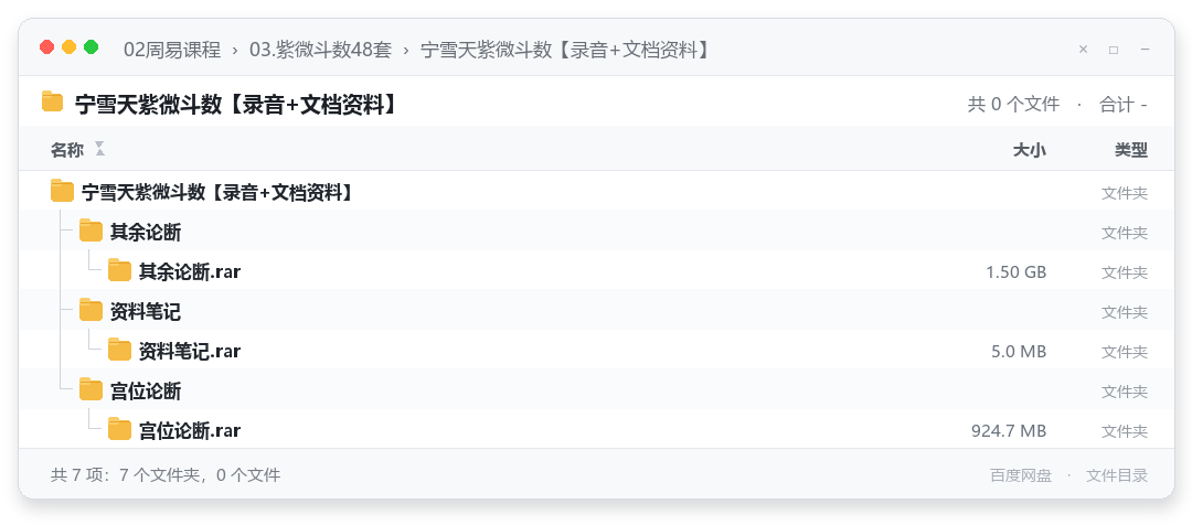 宁雪天紫微斗数【录音+文档资料】