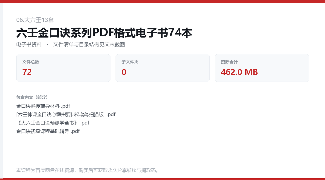 六壬金口诀系列PDF格式电子书74本
