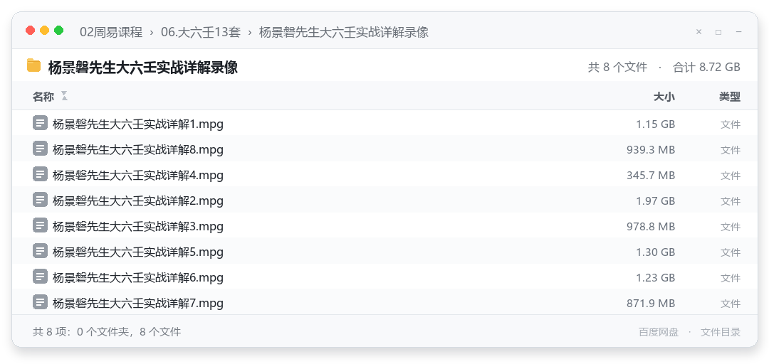 杨景磐先生大六壬实战详解录像
