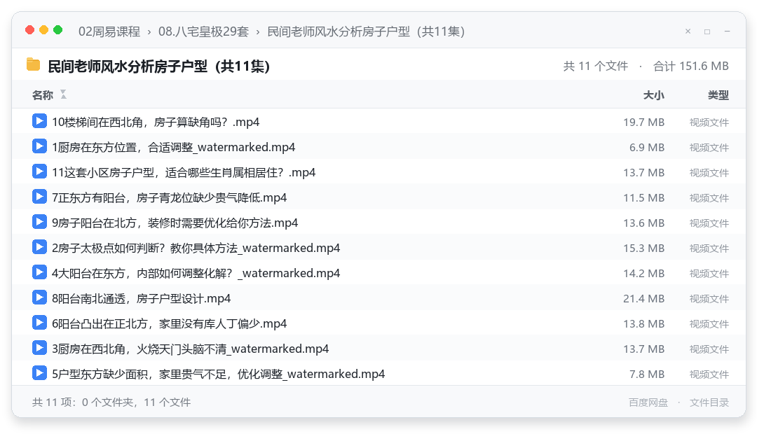民间老师风水分析房子户型(共11集)