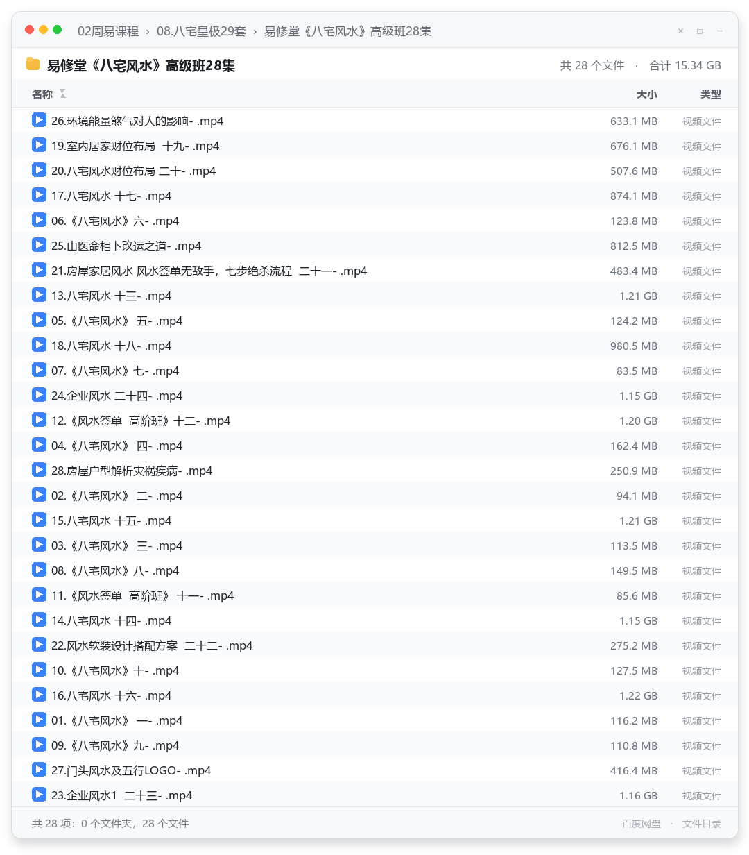 易修堂《八宅风水》高级班28集
