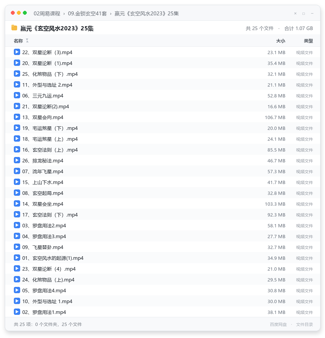 赢元《玄空风水2023》25集