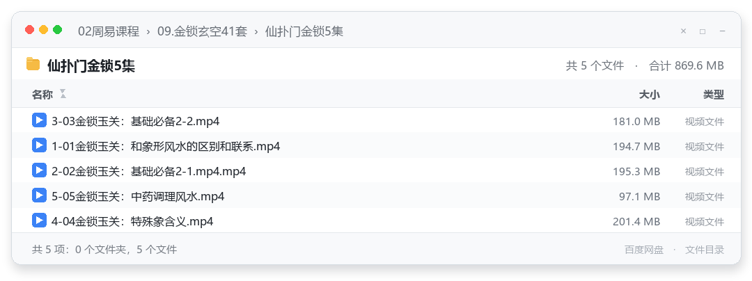 仙扑门金锁5集