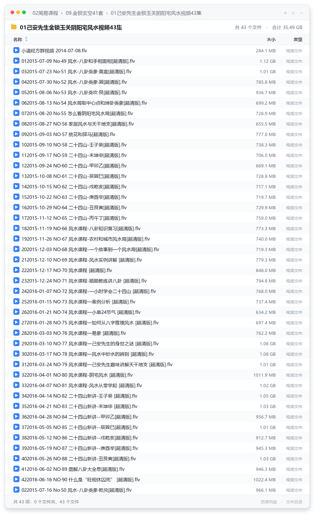 01己安先生金锁玉关阴阳宅风水视频43集