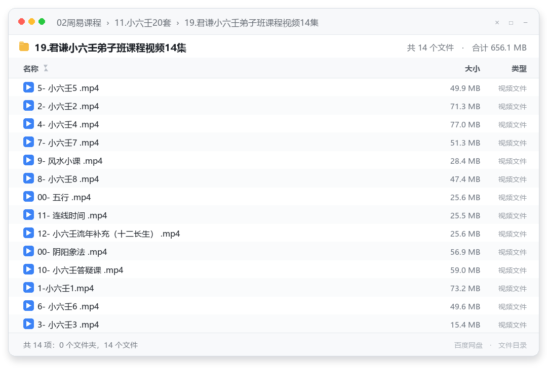 19.君谦小六壬弟子班课程视频14集