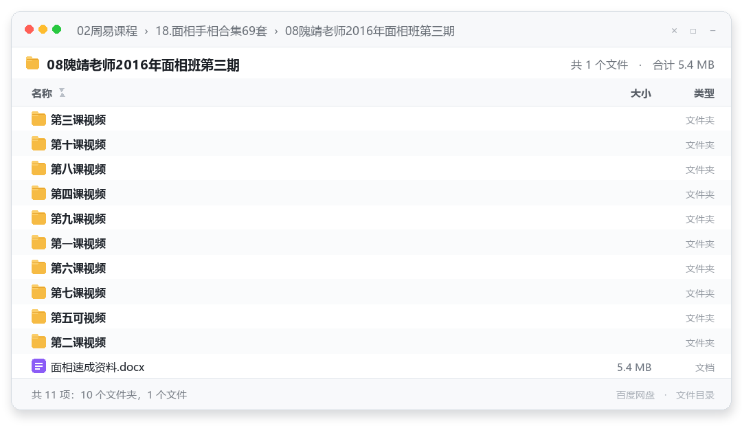 08隗靖老师2016年面相班第三期